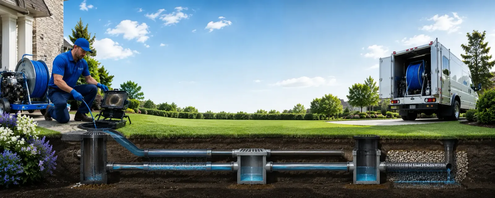 Outdoor drain cleaning information for Falls City, TX